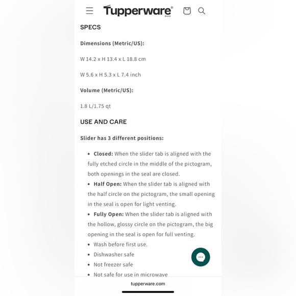 TUPPERWARE FridgeSmart 1.8 L Climate King Lime Oasis PrimaKlima A181 NWOT - Picture 6 of 10